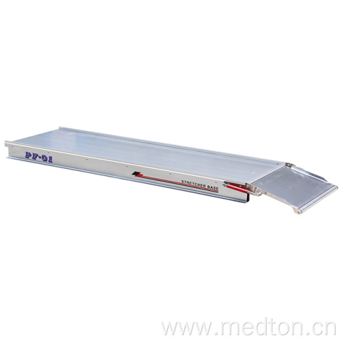 Aluminum alloy stretcher base for ambulance stretcher